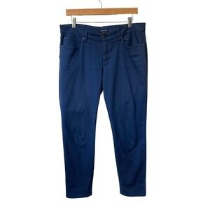 Eileen Fisher Womens Straight Leg Organic Cotton Pants Size 10 Stretch Coastal‎